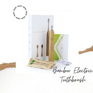 Eco-Friendly Biodegradable Bamboo Electric Toothbrush comes with rechargeable battery, smart timer and 3 replaceable bamboo Brush heads-Pious Skin